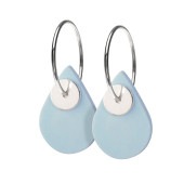 AURA teardrop hoop【CLOUD / SILVER】