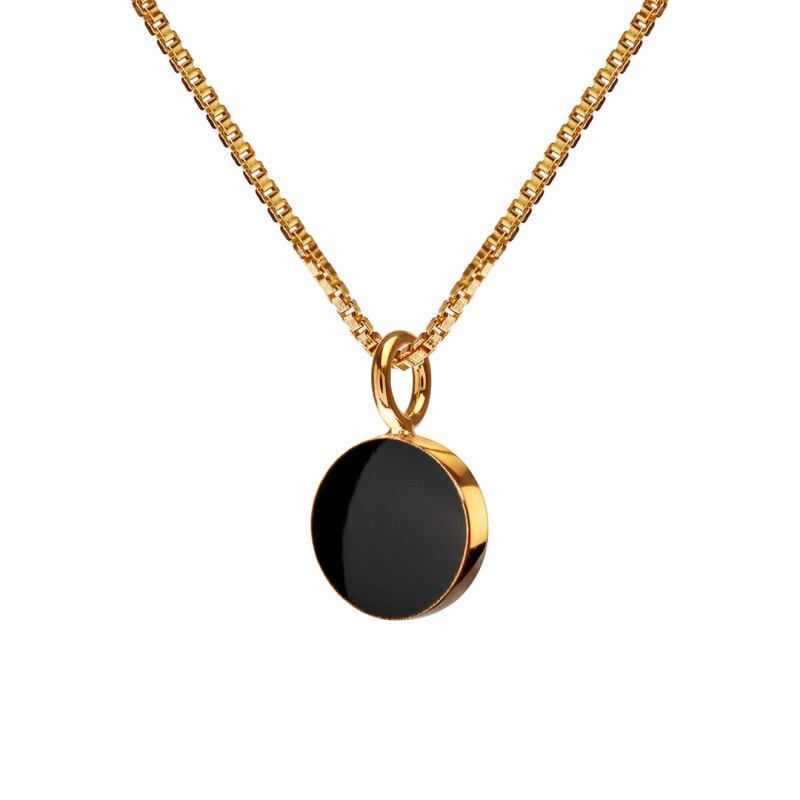 SIGN necklace 45cm【BLACK / GOLD】