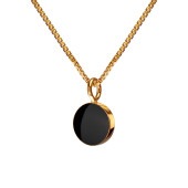 SIGN necklace 45cm【BLACK / GOLD】