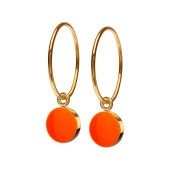 SIGN hoop【NEON ORANGE / GOLD】