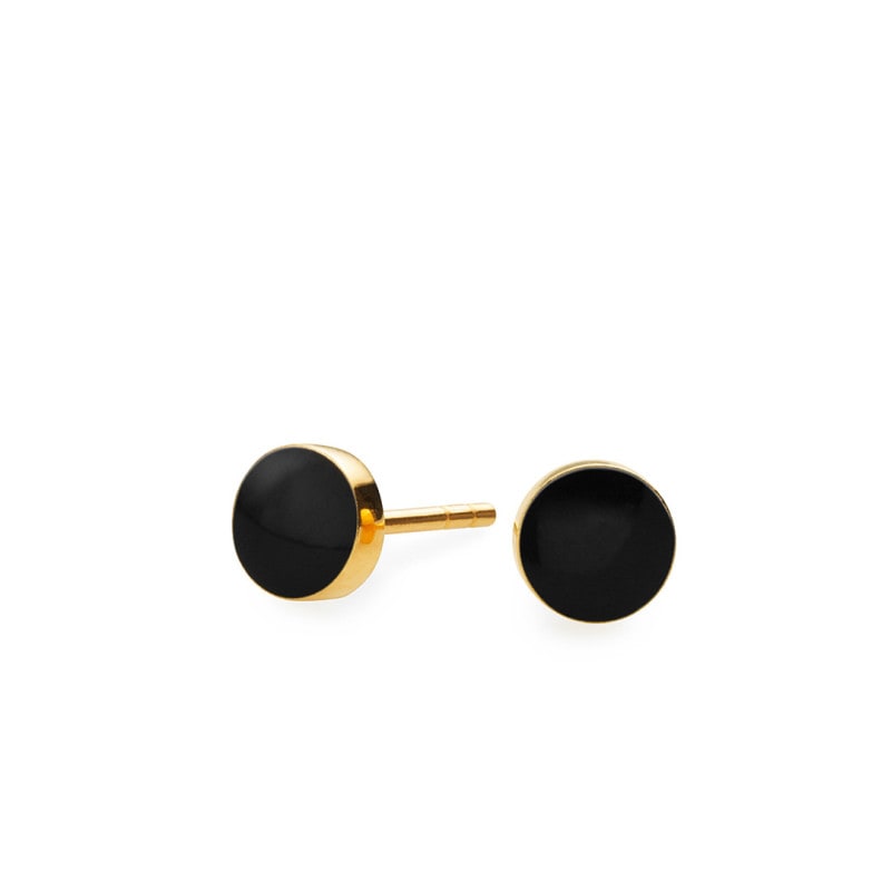 SIGN stud【BLACK / GOLD】