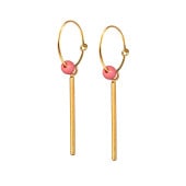 GLOW pearl hoop【CORAL】