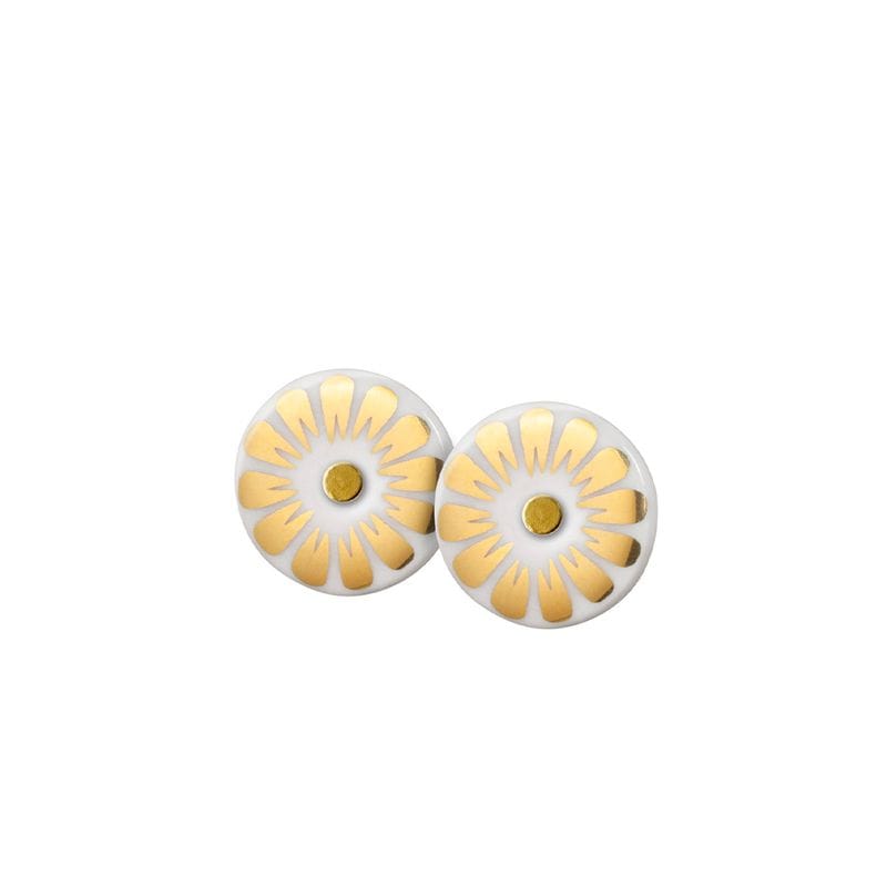 BLOOM stud【WHITE / GOLD】