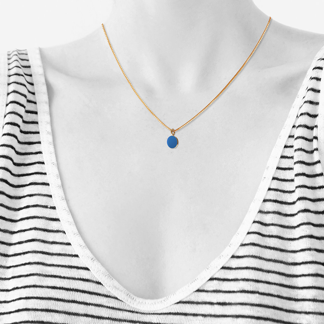 SPOT necklace 45cm【INDIGO BLUE】