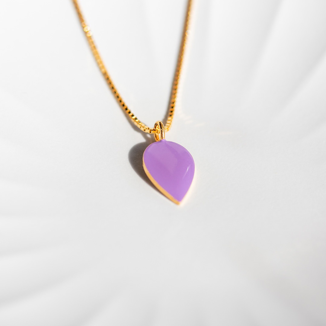 SPOT drop necklace 60cm【PURPLE】