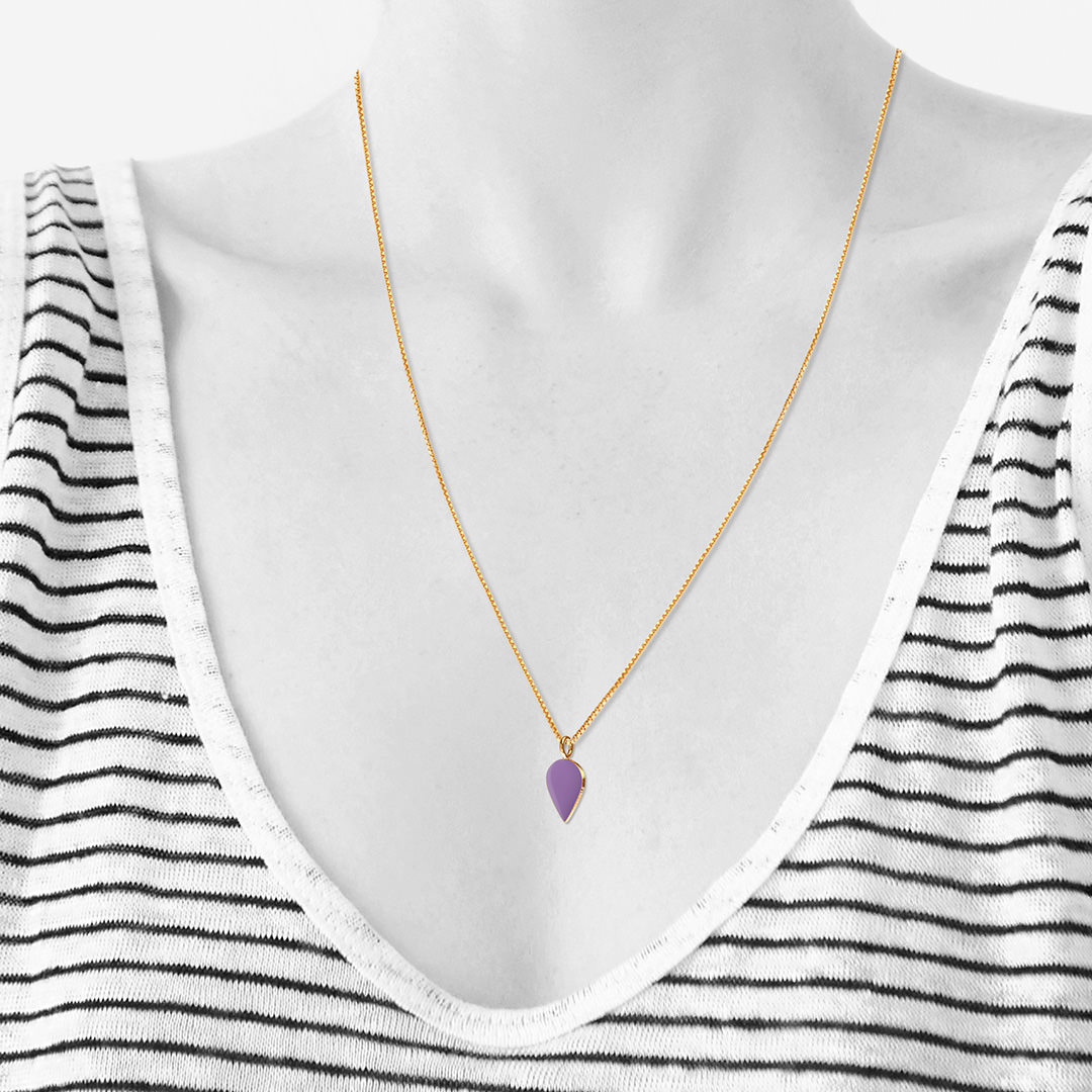 SPOT drop necklace 60cm【PURPLE】
