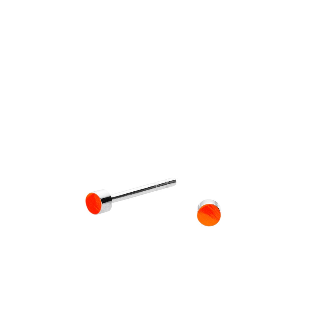 SIGN stud nano【NEON ORANGE / SILVER】