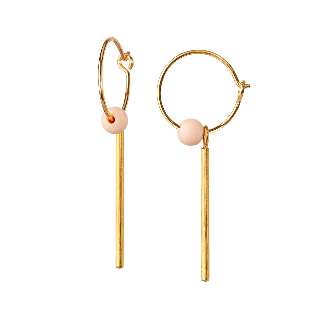 GLOW pearl hoop【NUDE】