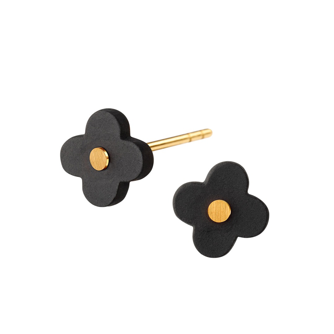 AURA stud【BLACK / GOLD】