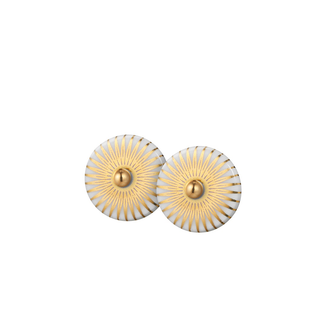 SPLASH stud【WHITE / GOLD】
