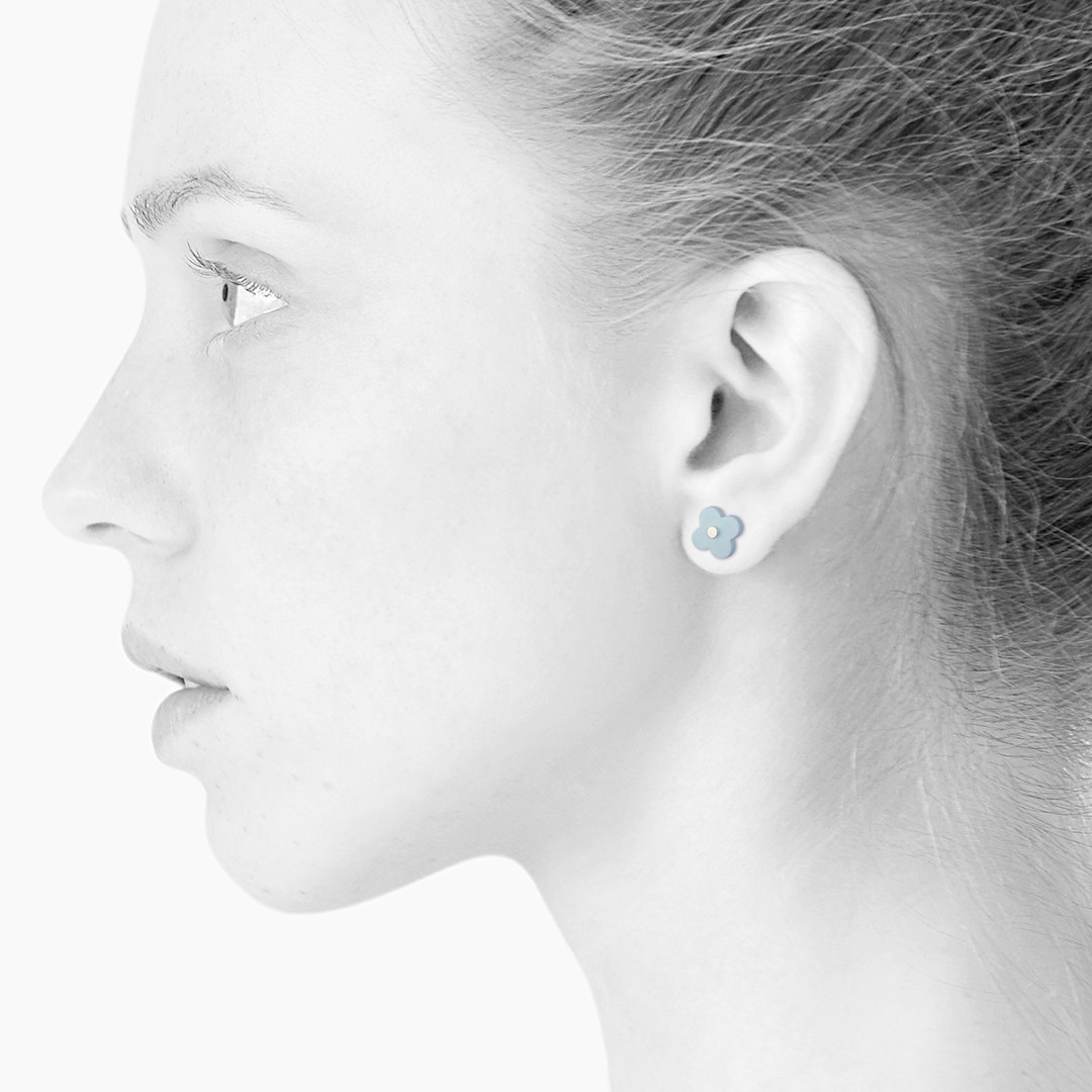 AURA stud【CLOUD / SILVER】