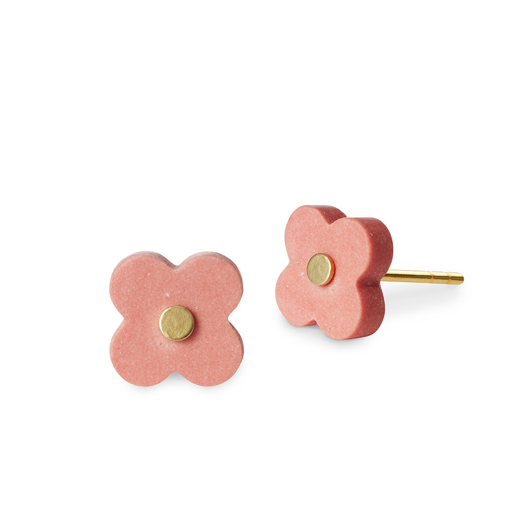 AURA stud【CORAL / GOLD】