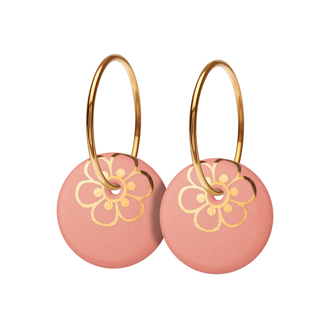 FLORA hoop【PEACH】