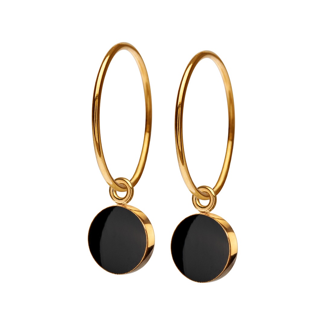 SIGN hoop【BLACK / GOLD】