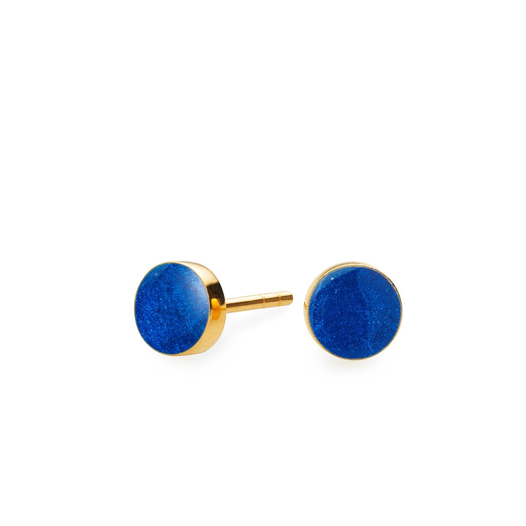SIGN stud【OCEAN BLUE / GOLD】