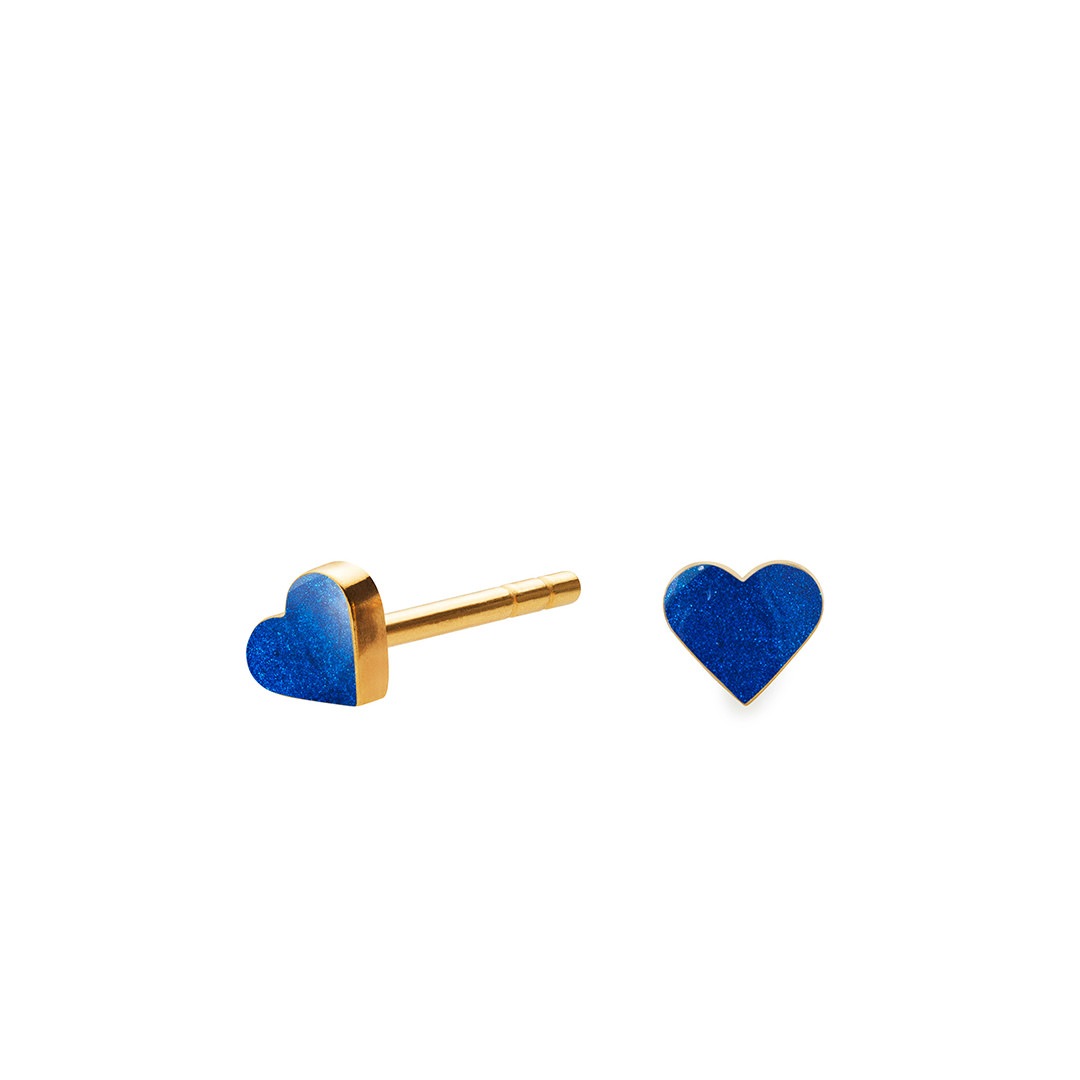 HEART stud nano【OCEAN BLUE / GOLD】
