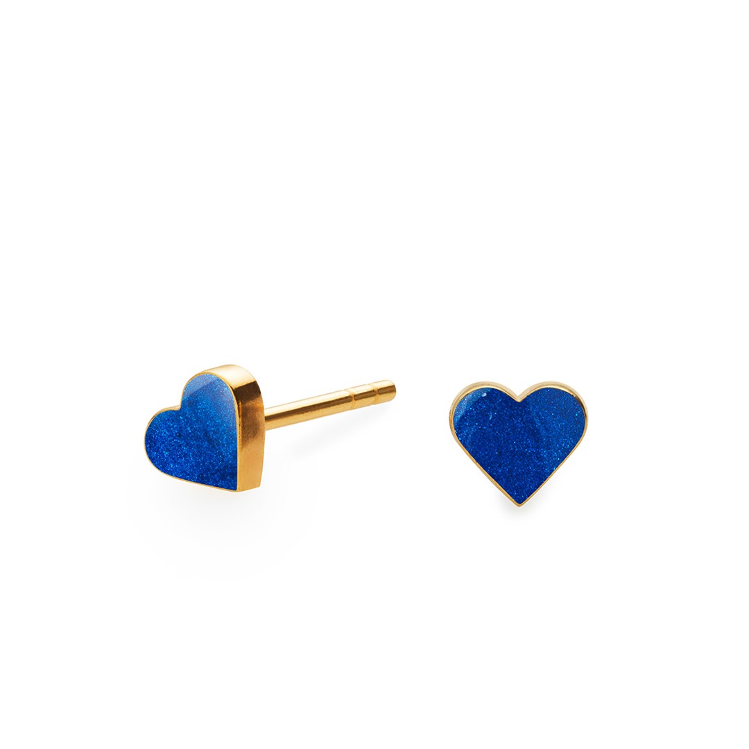 HEART stud【OCEAN BLUE / GOLD】