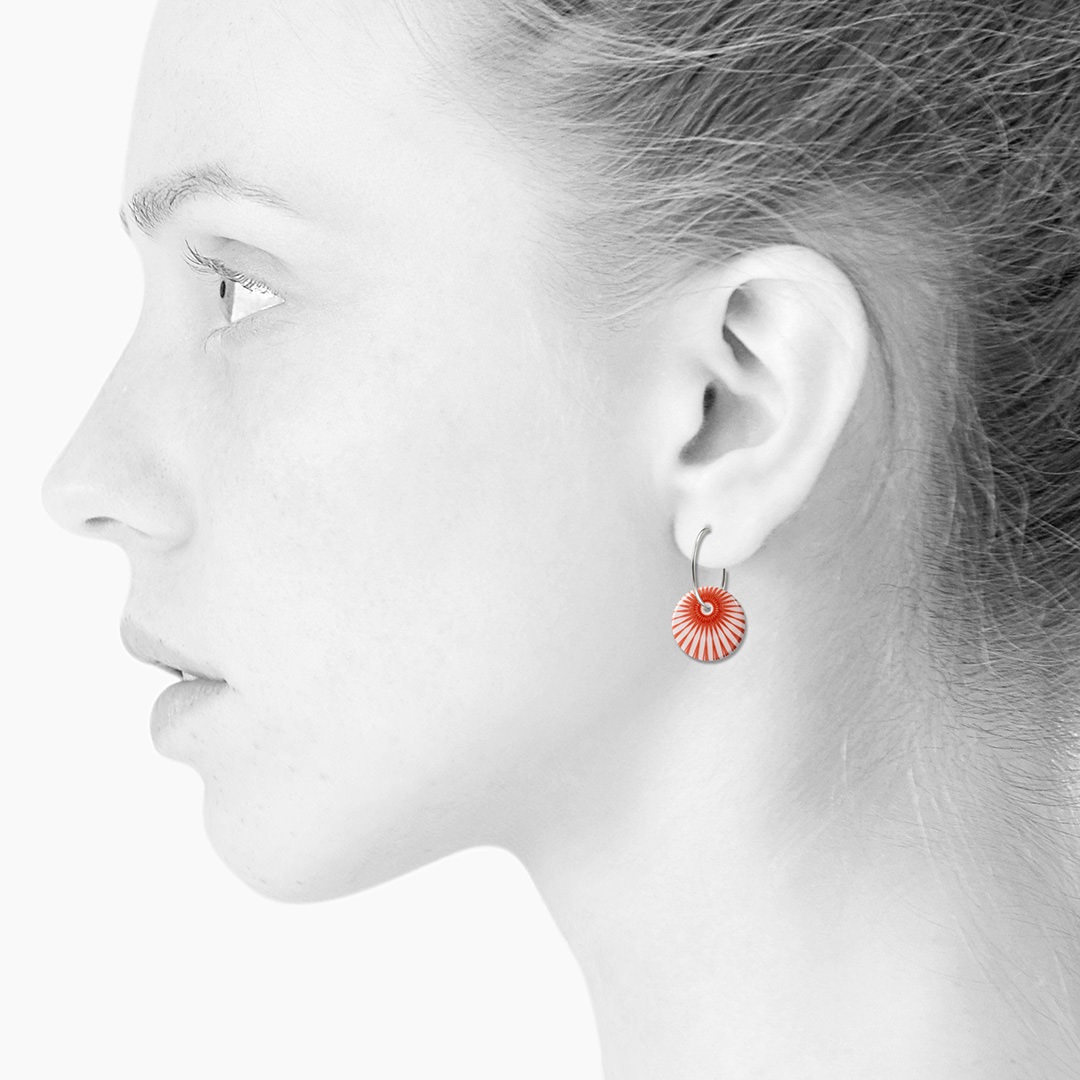 SPLASH hoop【WHITE / CORAL RED】