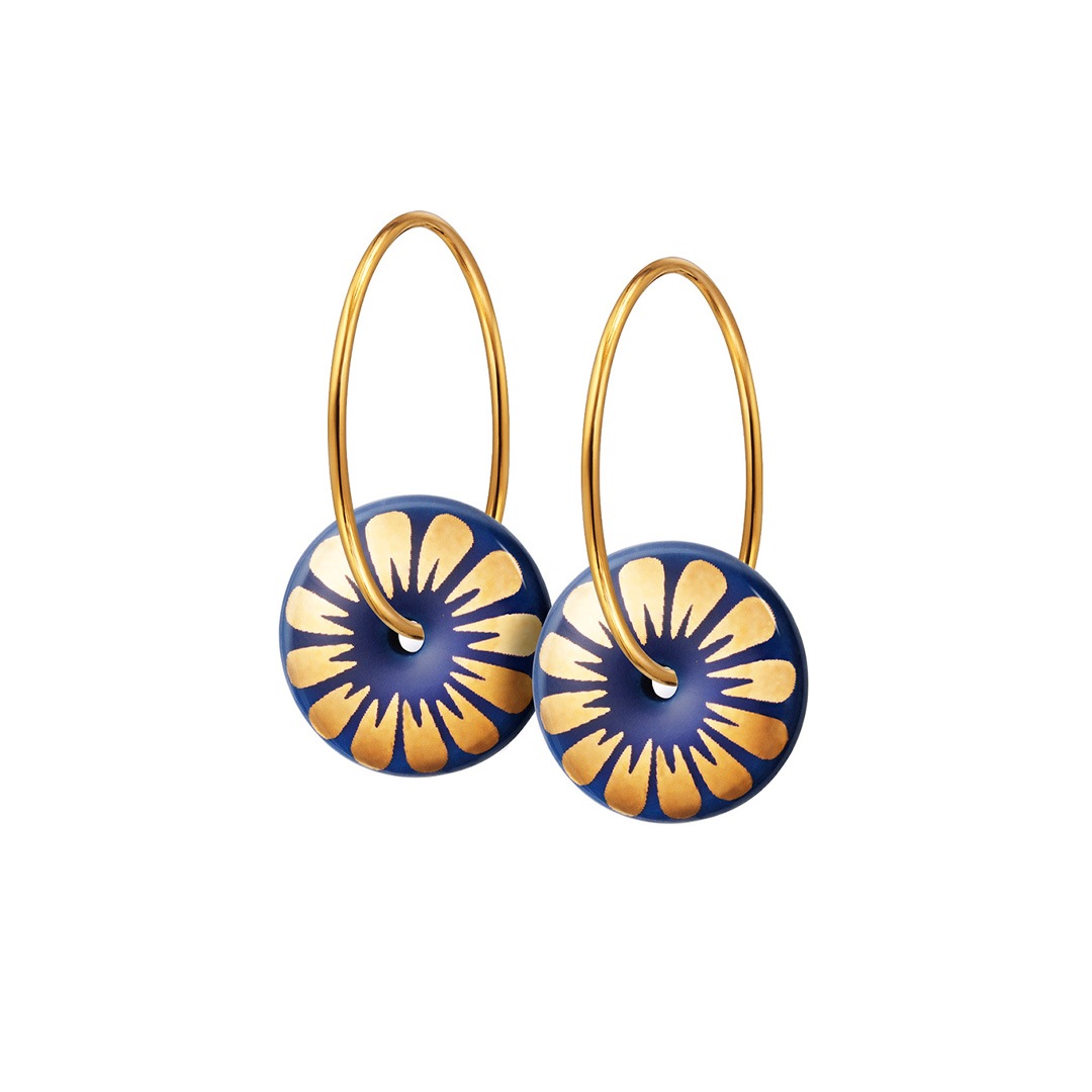 BLOOM hoop tiny【MIDNIGHT / GOLD】
