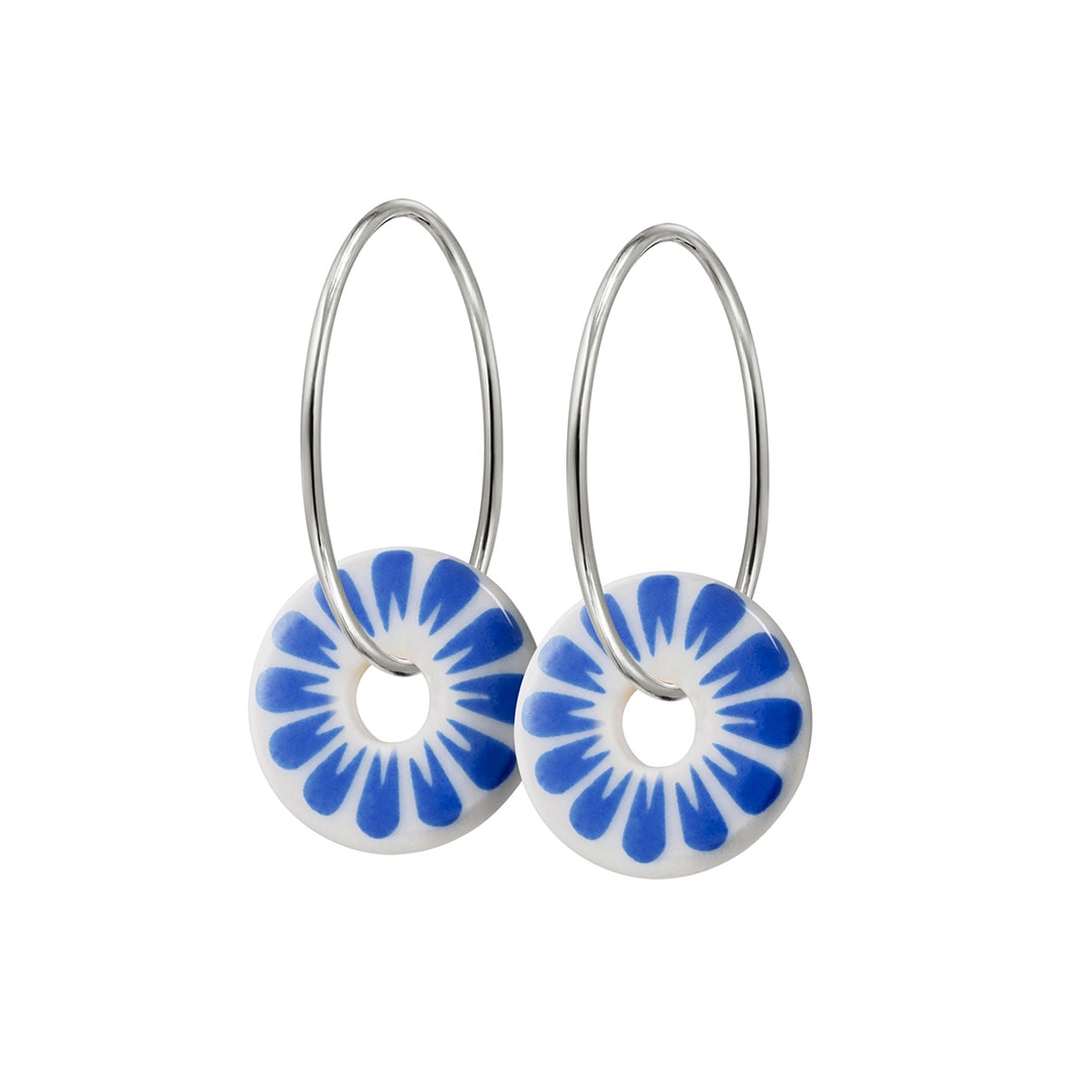 BLOOM hoop tiny【WHITE / ROYAL BLUE】