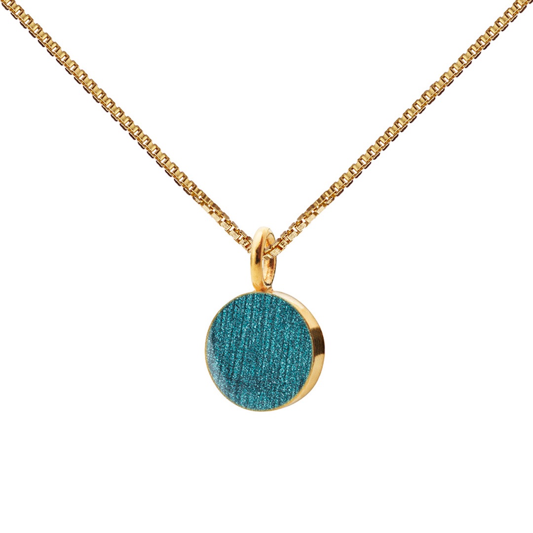 SIGN necklace 45cm【SEA GREEN / GOLD】