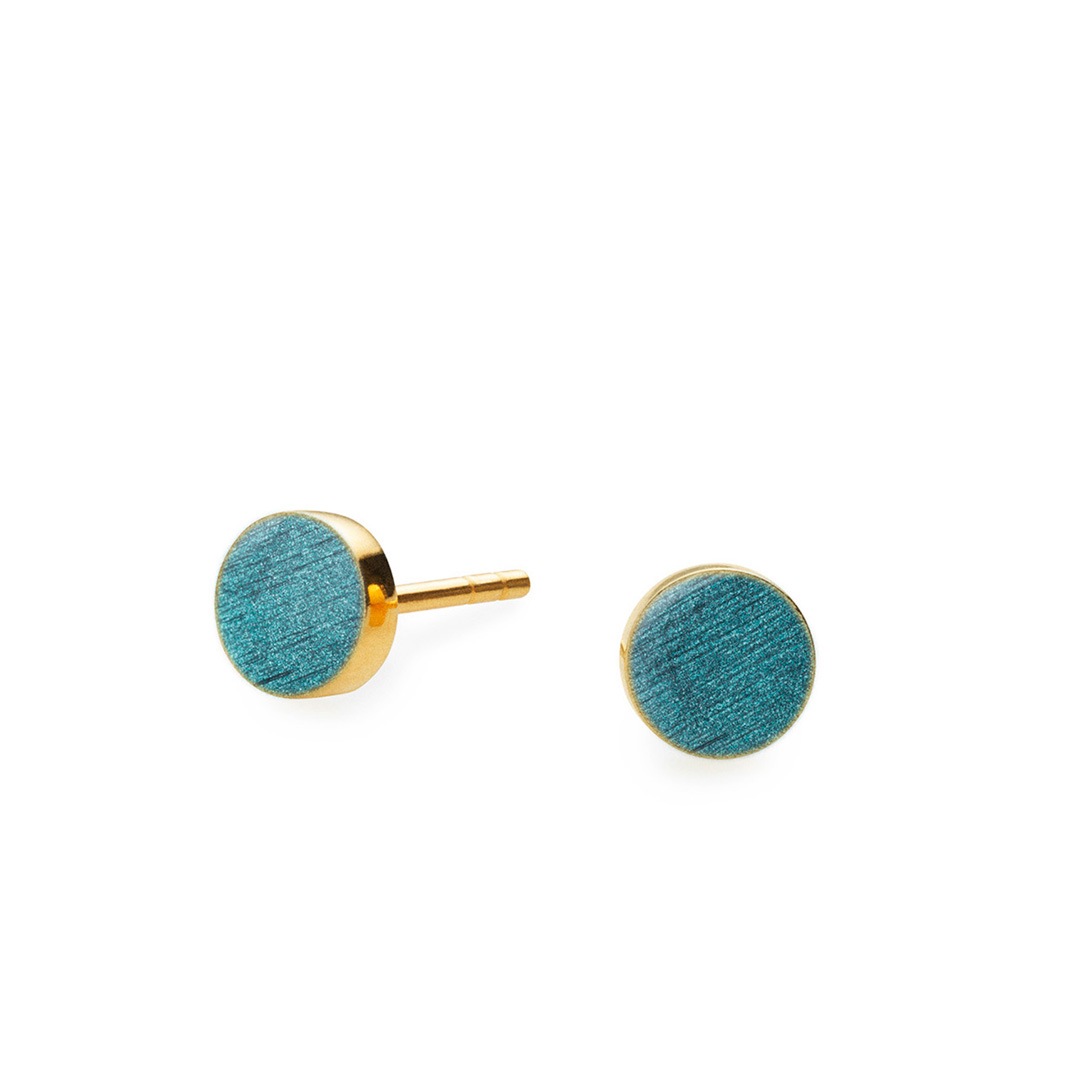 SIGN stud【SEA GREEN / GOLD】