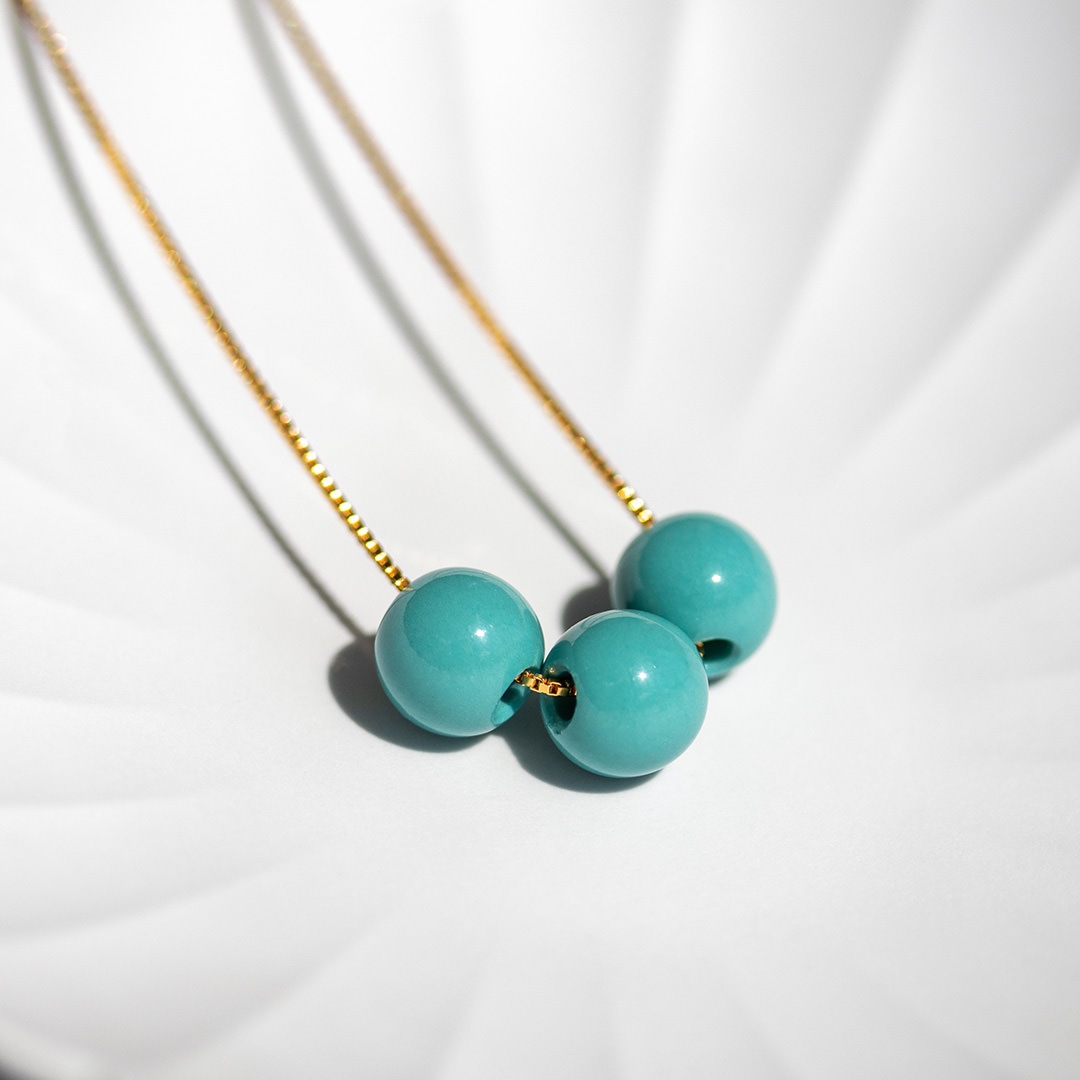 GLOW necklace trio 45cm【AQUAMARINE】
