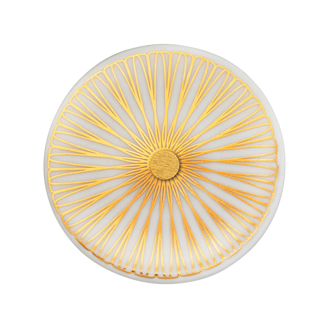 ICON broach no.1【WHITE / GOLD】
