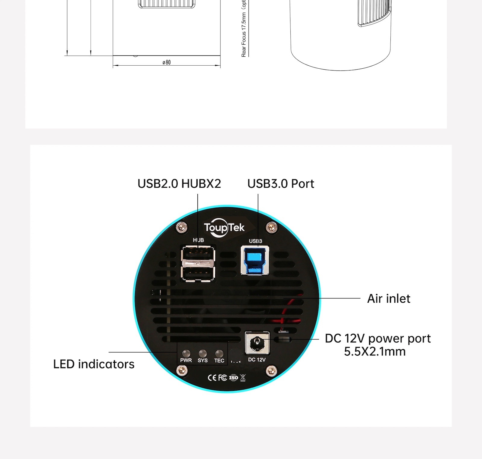 ATR585C (ATR3CMOS08300KPA)���顼���CMOS����顡ToupTek