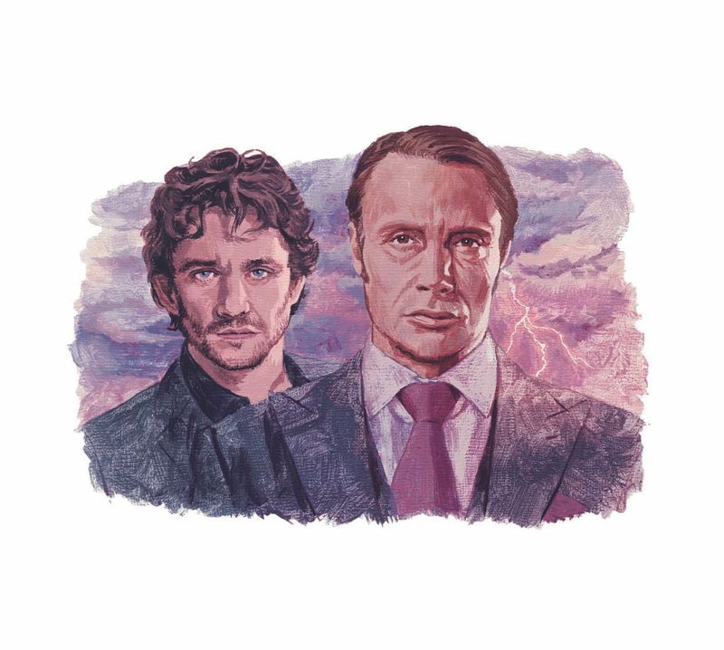 マッツ・ミケルセン＆ヒュー・ダンシー_02_ポストカード