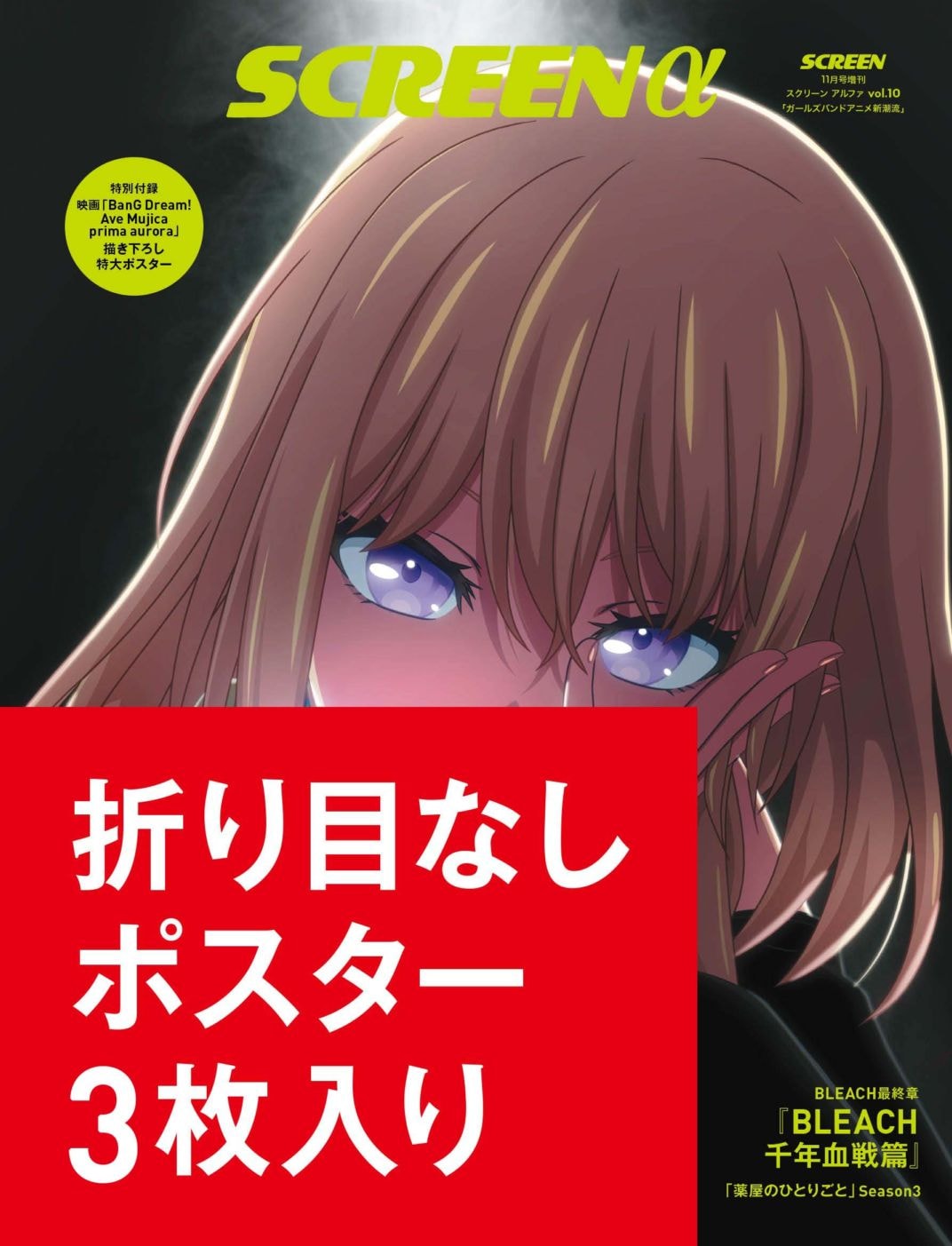 数量限定・折り目なしポスター付き》SCREEN α vol.10 ガールズバンド