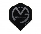 ダーツフライト【XQマックスダーツ】マイケル・ヴァン・ガーウェンモデル ブラック/シルバー MVA1077|100ミクロン|フライト【XQマックスダーツ】