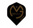 ダーツフライト【XQマックスダーツ】マイケル・ヴァン・ガーウェンモデル ブラック/ゴールド MVA1079|100ミクロン|フライト【XQマックスダーツ】