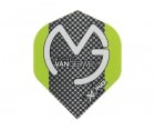 ダーツフライト【XQマックスダーツ】マイケル・ヴァン・ガーウェンモデル グリーン/グレー ブラックドット|100ミクロン|フライト【XQマックスダーツ】