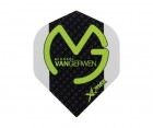 ダーツフライト【XQマックスダーツ】マイケル・ヴァン・ガーウェンモデル ブラック/ホワイト グレードット|100ミクロン|フライト【XQマックスダーツ】