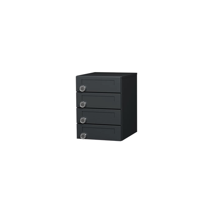 宅配KEEPER A シンプル用オプション 4戸用ポスト マットグレー TK10A-4P-MG