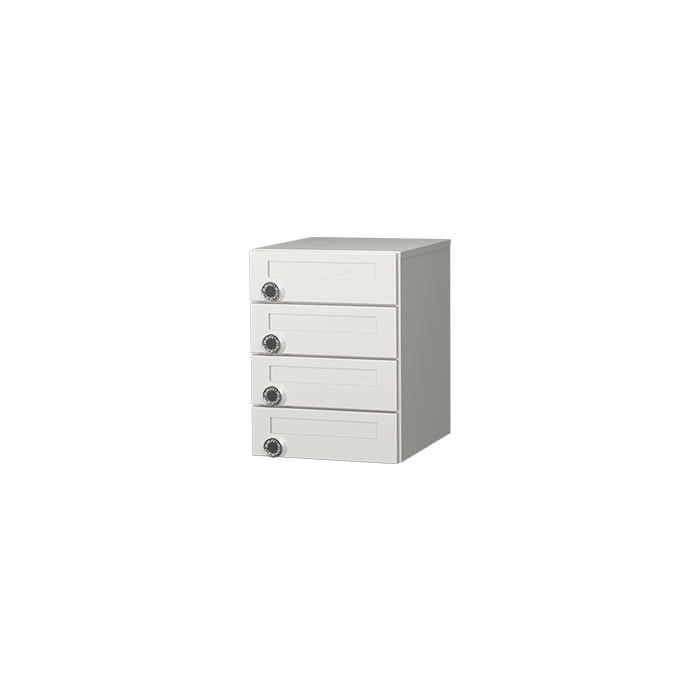 宅配KEEPER A シンプル用オプション 4戸用ポスト マットホワイト TK10A-4P-MW