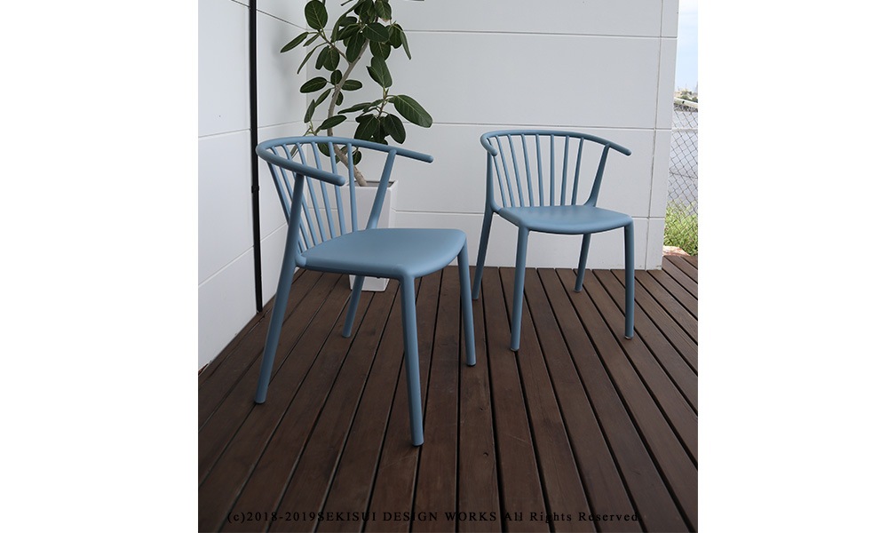 resol WOODY ウッディチェア ガーデンチェア レトロブルー | すべての