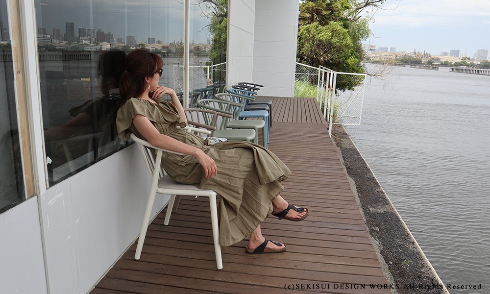 resol WOODY ウッディチェア ガーデンチェア レトロブルー | すべての