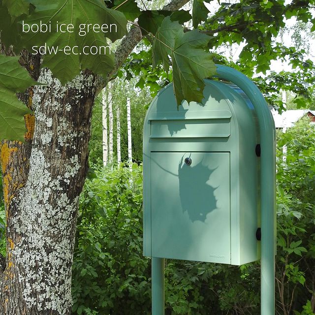 郵便ポスト・bobi】 ボビアイスグリーン(前入前出しタイプ