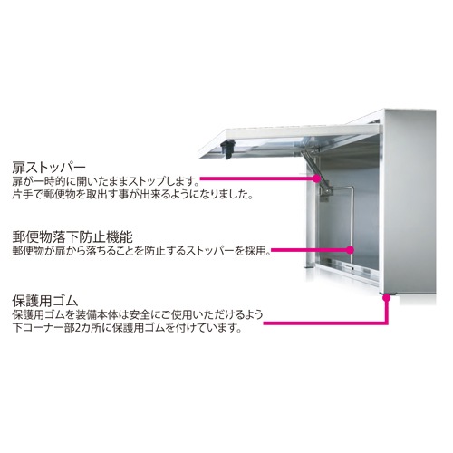郵便ポスト】アイライン・タイプR きりこみ120mm (ホワイト