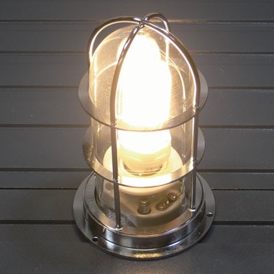 1号デッキライトシルバー(マリンランプ・屋外照明・船舶ライト