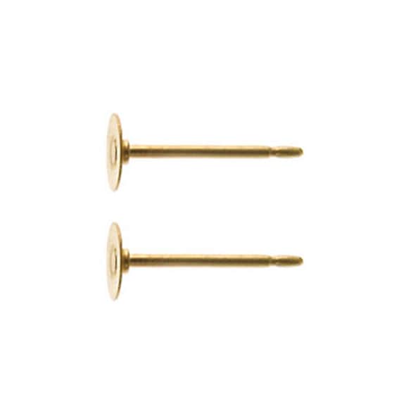 ゴールドフィルド ピアスポスト 皿4.0mm(1ペア)【A】