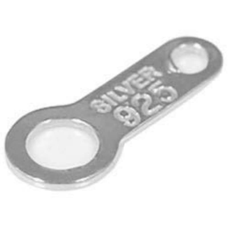 銀[Ag925] ダルマ 4.0x9.3mm(1個)【A】