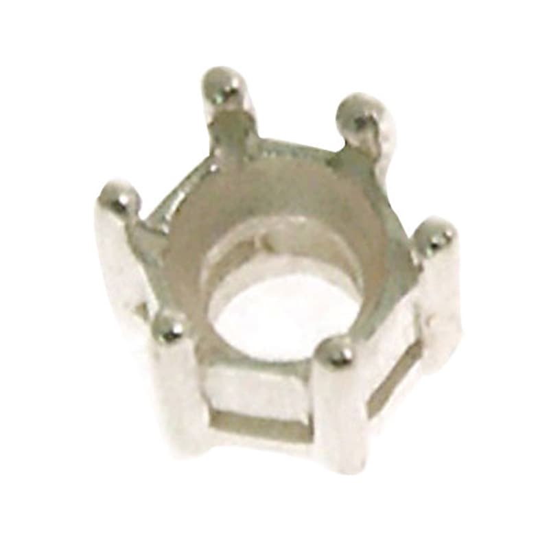 銀[Ag925] 石枠 ラウンド(6本爪)Φ4.0mm【A】