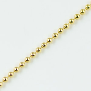 14KGF ネックレスチェーン ボール 幅1.2mm 50cm | ジュエリーパーツ