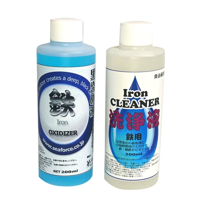 カラス 黒染+洗浄セット 鉄用 各200ml