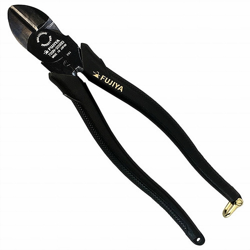 フジ矢 偏芯強力ニッパ (黒金)  700N-200BG