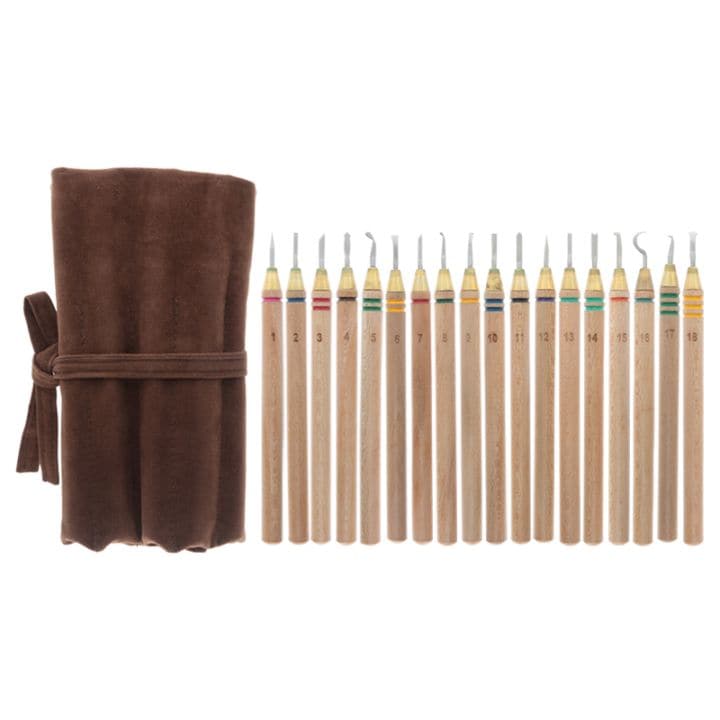 WAXスパチュラ 18本組 革袋入 #2685