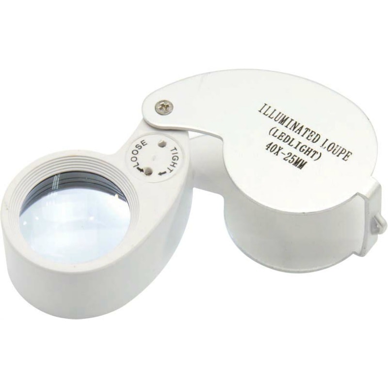 LEDルーペ 10x25mm ホワイト